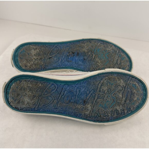 Blowfish Malibu Low Top Sneakers Womens Size 6.5 Off White Distressed Canvas - Picture 6 of 12